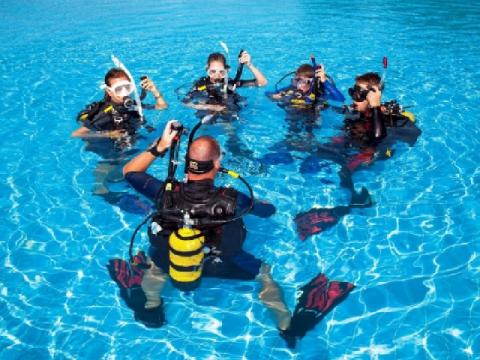 diving